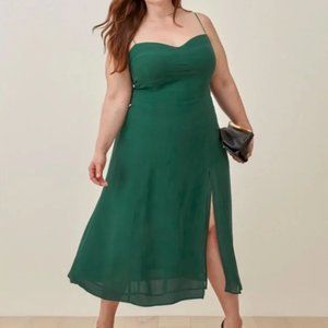 Reformation Juliette Dress in Emerald Size 18